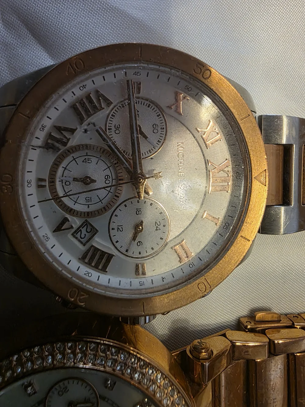 Michael Kors Three Rose Gold and Silver Trio Watch Set